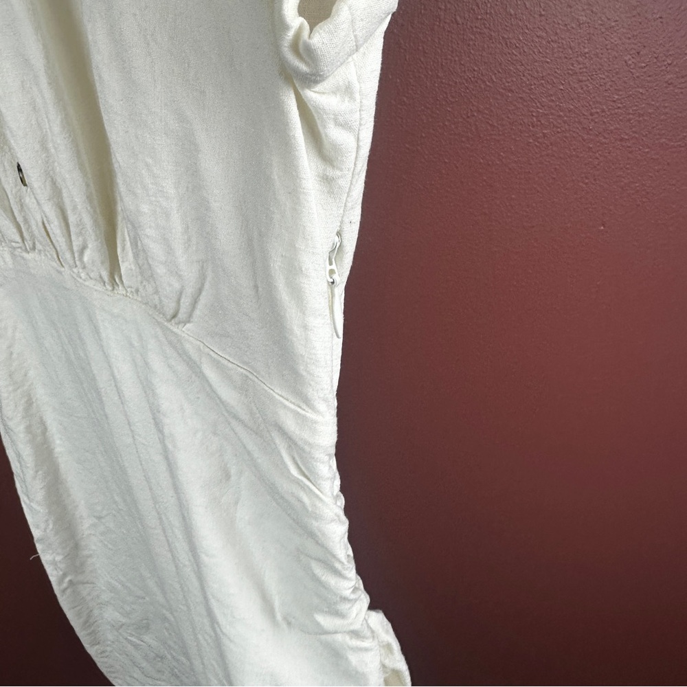 Anthropologie off white collared mini dress with fitted skirt size medium - Picture 7 of 8